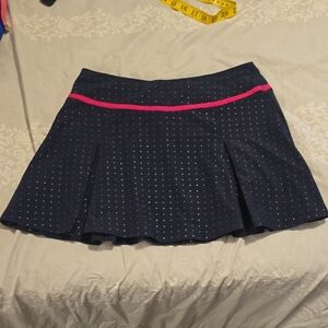 Navy Blue and Pink Women's Skirt